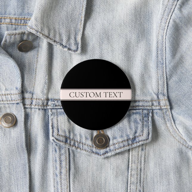 Light Pink Blush Stripe & Elegant Editable Text 7.5 Cm Round Badge (In Situ)