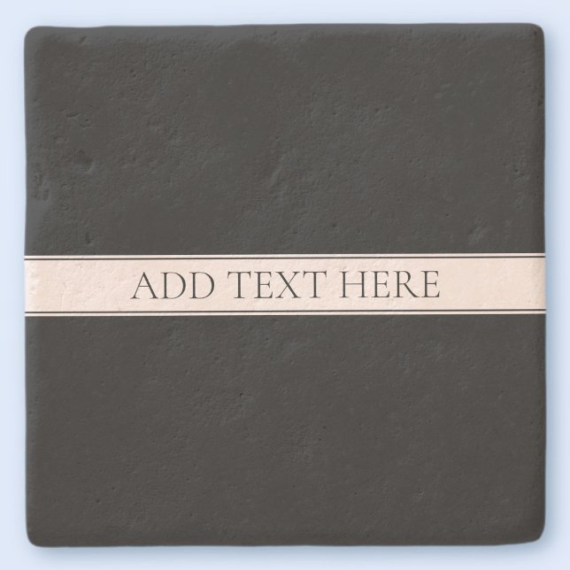 Light Pink Blush Stripe & Elegant Editable Text Stone Coaster (Creator Uploaded)