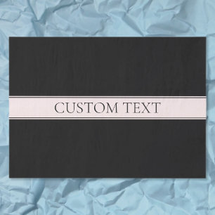 Light Pink Blush Stripe & Elegant Editable Text Tissue Paper