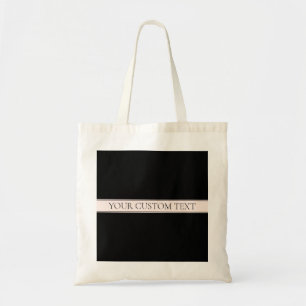 Light Pink Blush Stripe & Elegant Editable Text Tote Bag