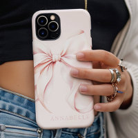 Light Pink Bow iPhone / iPad case