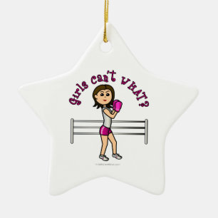 Light Pink Boxer Ceramic Tree Decoration