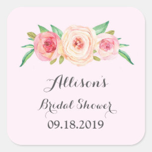 Light Pink Bridal Shower Favour Tag