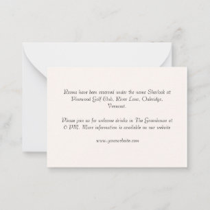 Light Pink Brown Elegant Rustic Wedding Card