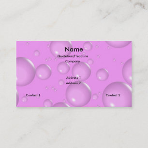 Light Pink Bubbles Business Card