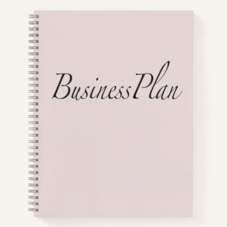 Light Pink Business Plan Spiral Notebook Unruled