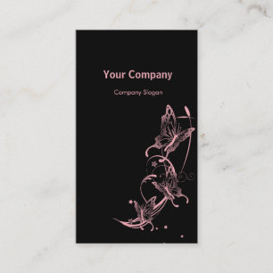 Light Pink Butterflies Business Card