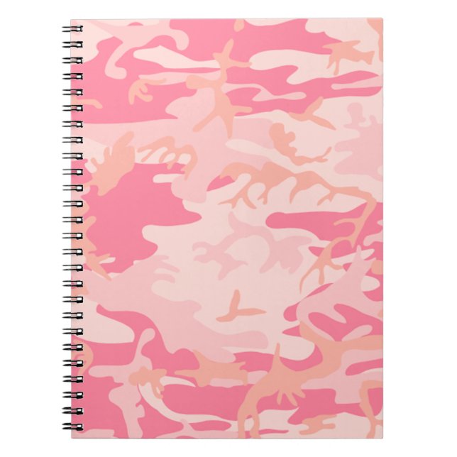 LIght Pink Camouflage Notebook (Front)