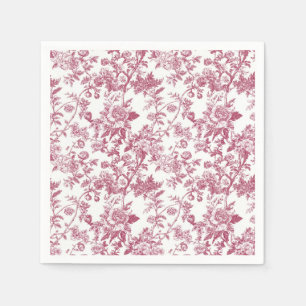 Light Pink Chinoiserie Vine Toile Garden Party Pap Napkin