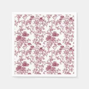 Light Pink Chinoiserie Vine Toile Garden Party Pap Napkin
