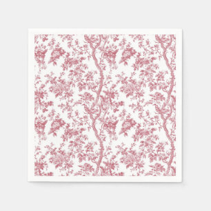 Light Pink Chinoiserie Vine Toile Garden Party Pap Napkin