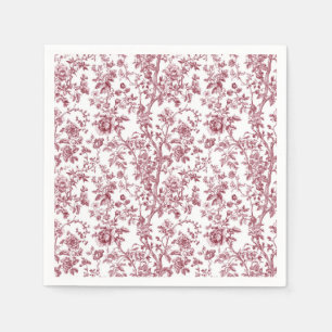 Light Pink Chinoiserie Vine Toile Garden Party Pap Napkin