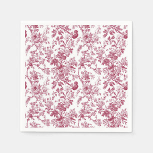 Light Pink Chinoiserie Vine Toile Garden Party Pap Napkin
