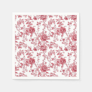 Light Pink Chinoiserie Vine Toile Garden Party Pap Napkin