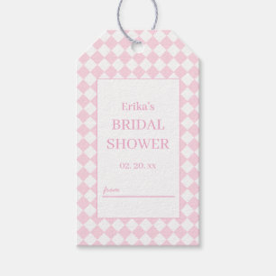 Light pink Classic design Bridal Shower Gift Tag