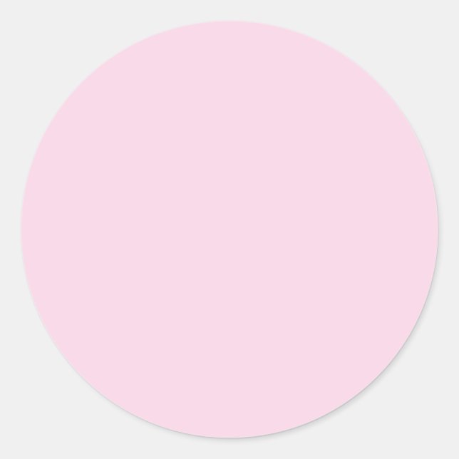 Light Pink Classic Round Sticker (Front)