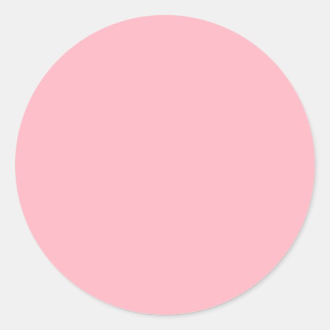 Light Pink Classic Round Sticker (Front)