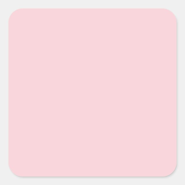 Light Pink Colour Square Sticker (Front)