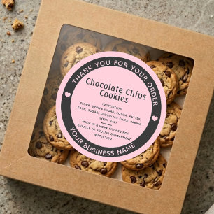 Light Pink Cottage Law Ingredient Baker Sticker