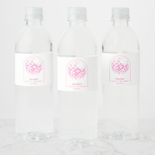Light Pink Disco Boogie Bridal Shower Water Bottle Label
