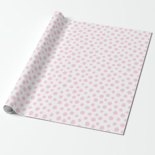 Light Pink Dots on White Wrapping Paper