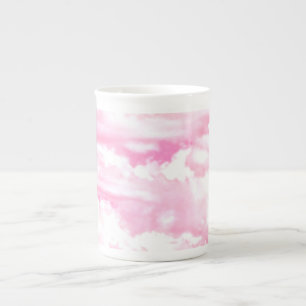 Light Pink Elegant Clouds Decor Bone China Mug
