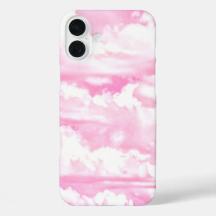 Light Pink Elegant Clouds Decor iPhone 16 Plus Case