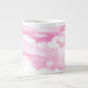 Light Pink Elegant Clouds Decor Large Coffee Mug