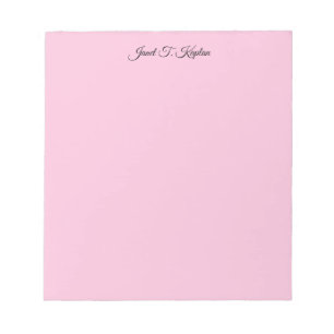 Light Pink Feminine Elegant Plain Professional Notepad