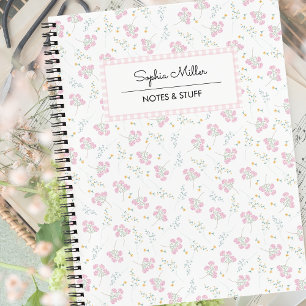  Light Pink Floral Coquette Aesthetic Spiral  Notebook