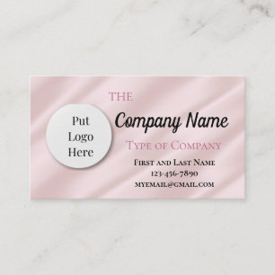 Light Pink Flowy Glow Business Card