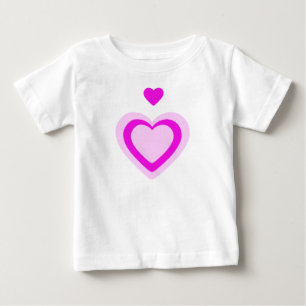 LIGHT PINK FUCHSIA HEARTS BABY T-Shirt