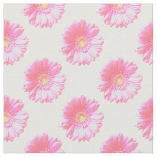 Light pink gerbera daisy fabric