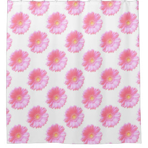 Light pink gerbera daisy shower curtain