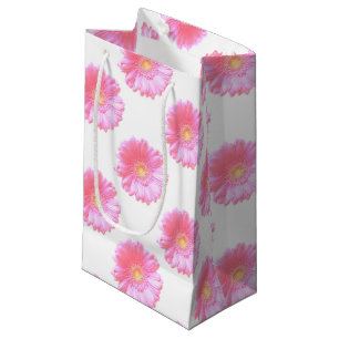 Light pink gerbera daisy small gift bag