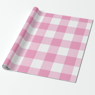 Light Pink Gingham Pattern Wrapping Paper