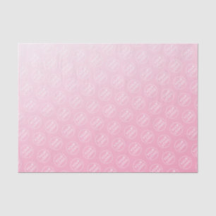 Light pink gradient logo business packaging tissue paper