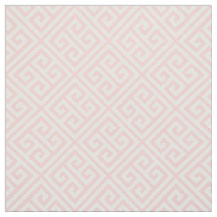 Light Pink Greek Key Fabric