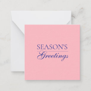 Light Pink Happy New Year Merry Christmas Holiday Card
