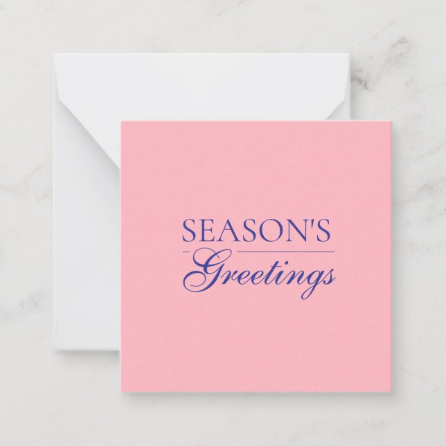 Light Pink Happy New Year Merry Christmas Holiday Card (Front)