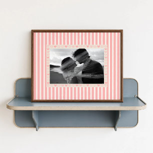 Light Pink Heart Photo Poster - Custom Gift