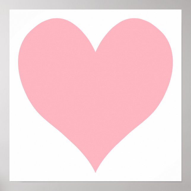 Light Pink Heart Poster (Front)