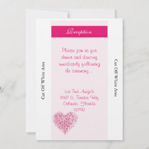 Light Pink Heart Wedding Reception Card