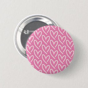 Light Pink Hearts of Hearts w/ Pink Background 6 Cm Round Badge