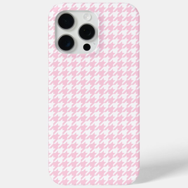 Light Pink Houndstooth Pattern Case-Mate iPhone Case (Back)