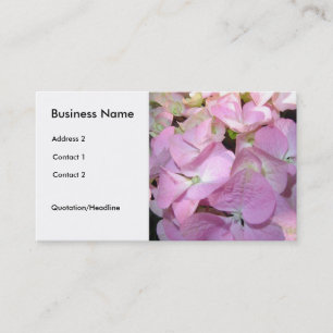 Light Pink Hydrangeas Business Card