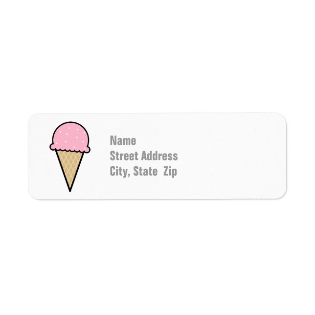 Light Pink Ice Cream Cone (Front)