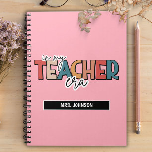Light Pink in my teacher era quote Notebook