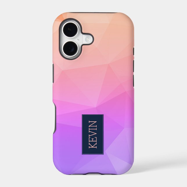 Light Pink & Lavender Modern Geometric Pattern (Back)
