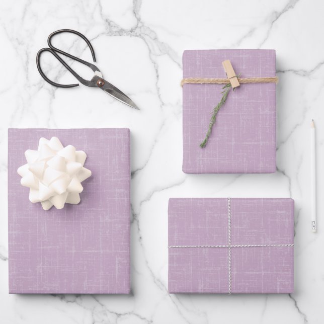 Light Pink Linen Wrapping Paper Sheet (Front)